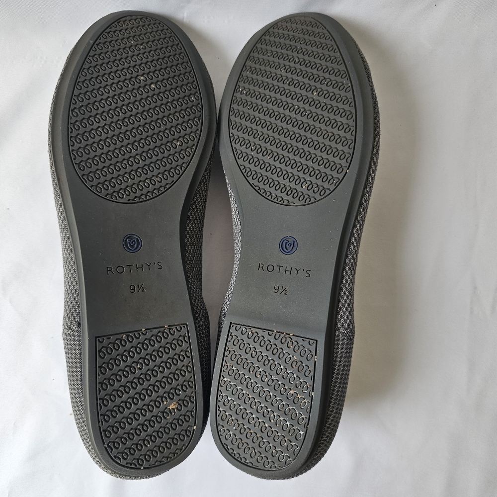 Rothy's Round Toe Ballet Flat Shoe in Charcoal Washable 9,5 - Picture 6 of 8